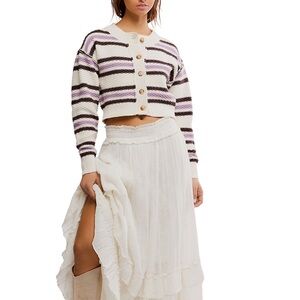 FREE PEOPLE Lila Striped Cardigan, Size XSMALL‎